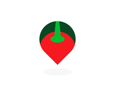 PepperPin, booking assistant, pepper + map pin pointer logo icon assistant app bakery booking system chili chilli cinema clinic grocery shop logo logo design map location paprika pepper pin pointer reservation restaurant saas platform small local businesses spicy spice